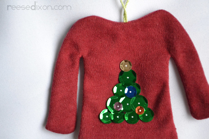 Ugly Christmas Sweater Ornamen Tutorial Step 4