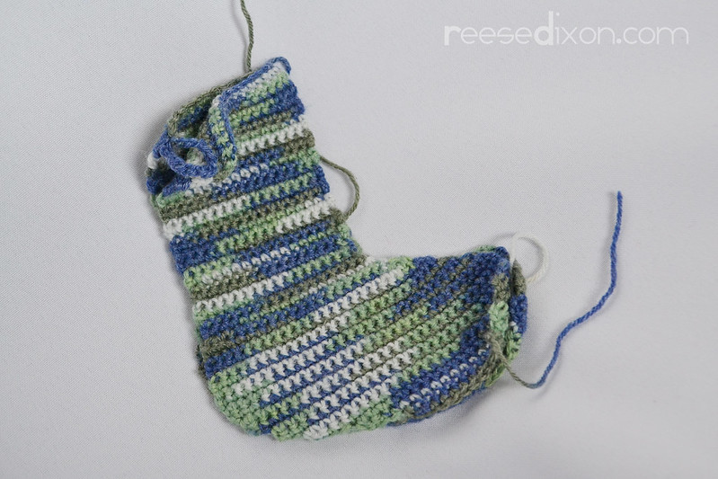 Crocheted Sock Tutorial Step 2