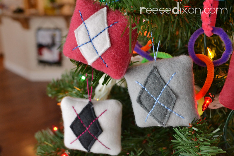 Argyle Pillow Ornament