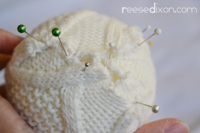 Sweater Ball Ornament Tutorial Step 3