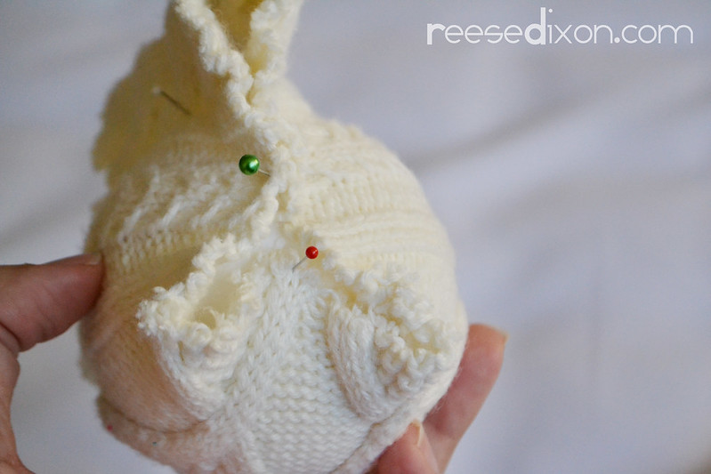 Sweater Ball Ornament Tutorial Step 2