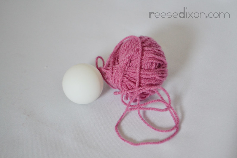 Yarn Ball Ornament Tutorial Step 1