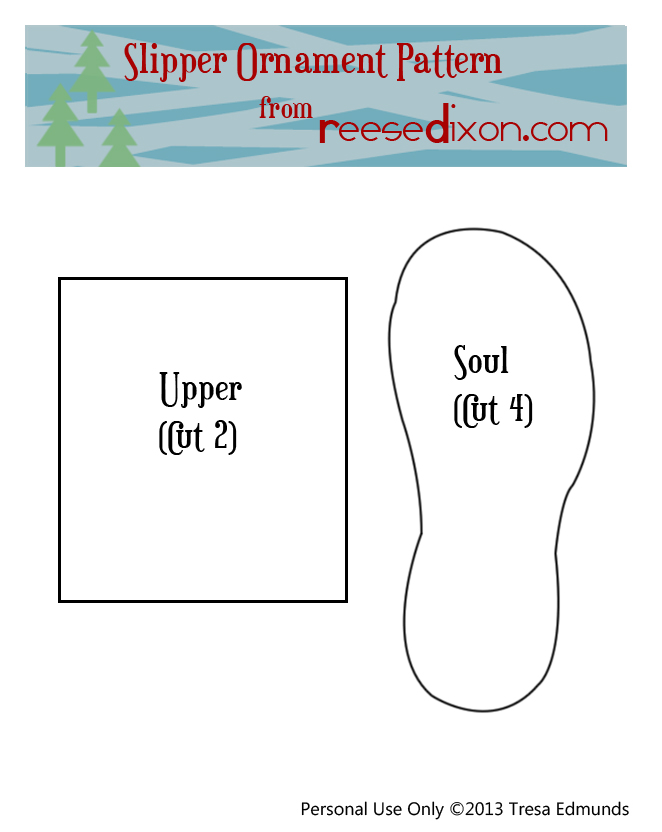 Slipper Ornament Pattern