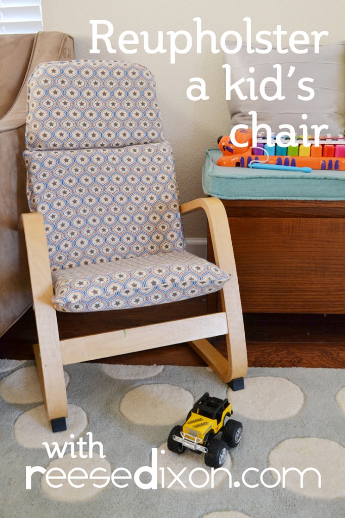 Reupholster a kids chair