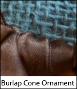 Burlap Cone Ornament