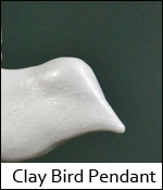 Clay Bird Pendant