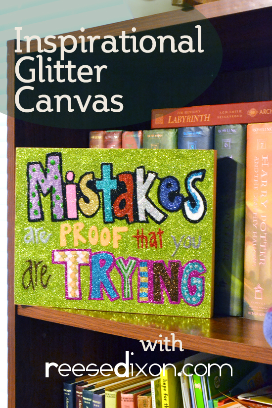 Inspirational Glitter Canvas