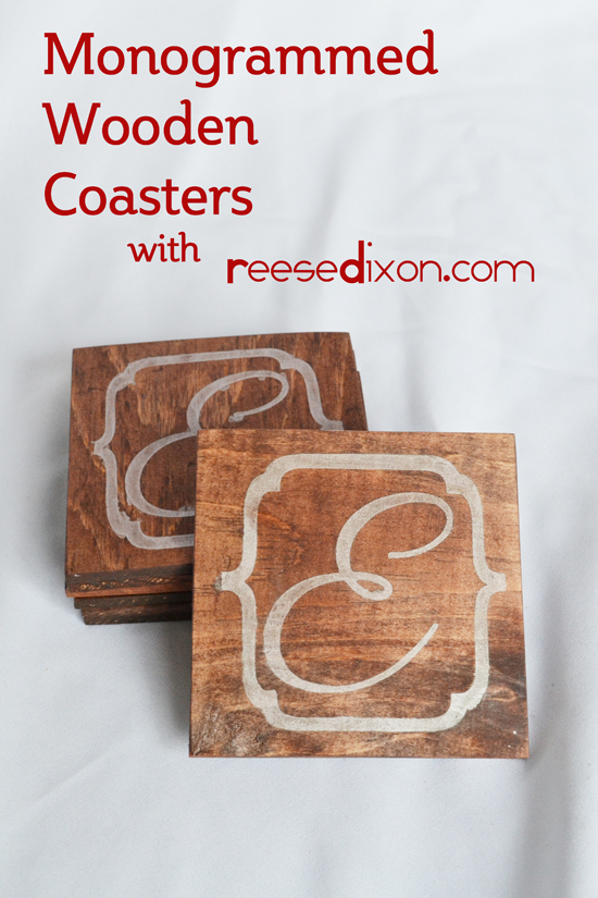 Monogrammed Wooden Coasters