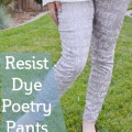 Resist Dye Poetry Pants