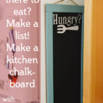 Decorated Chalkboard with a decal that says Hungry?