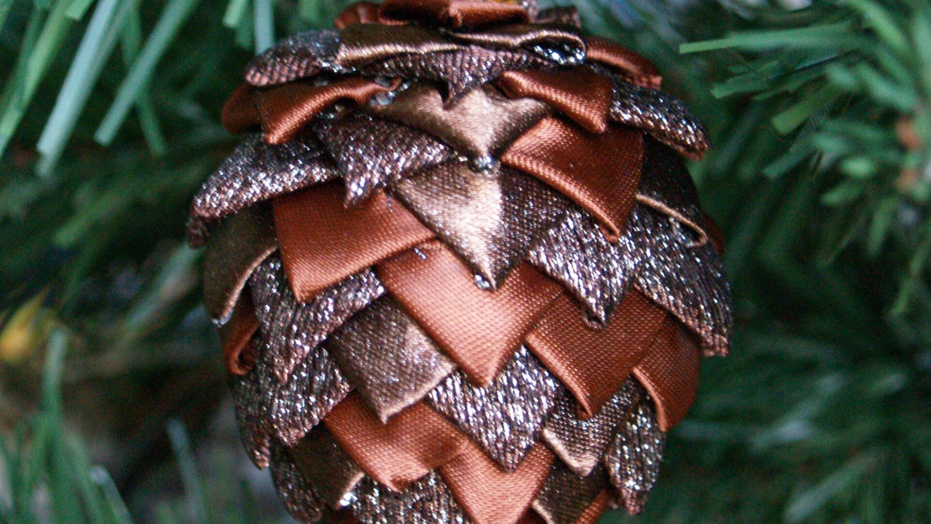 Ribbon Pinecone Ornament - Reese Dixon